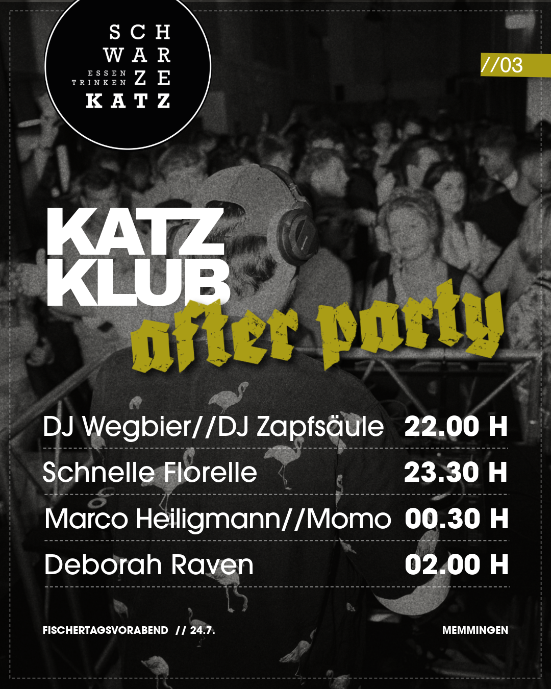 FISCHERTAGSVORABEND x KATZ KLUB x SCHWARZE KATZ x MEMMINGEN x EVENT